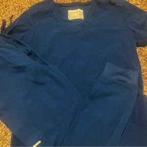 Sketchers scrub set- royal blue